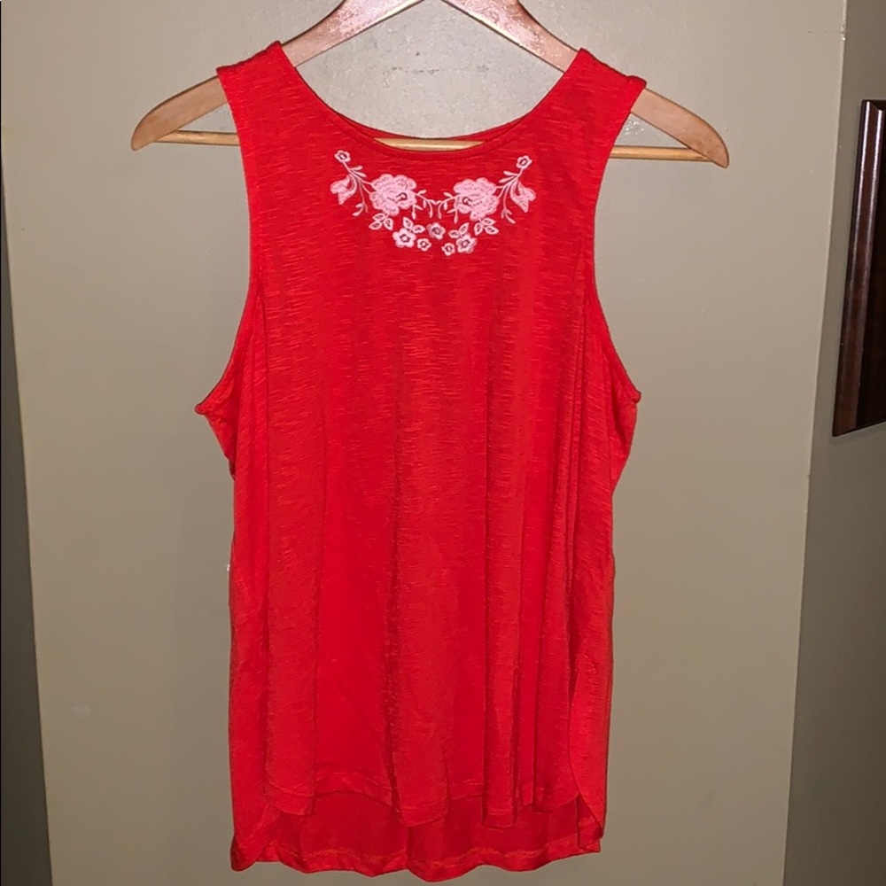 Copper Key embroidered tank top